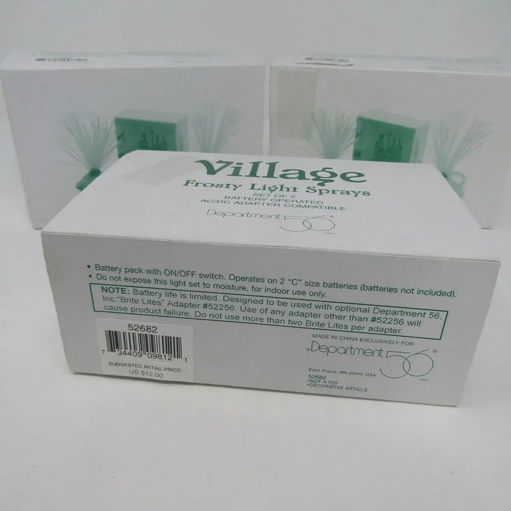 Department 56 Village Frosty Light Sprays Set of 6 Battery Operated AC/DC